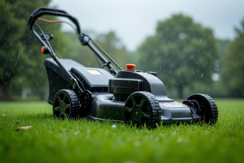 Tondeuse à gazon électrique mouillée par la pluie : que faire ?